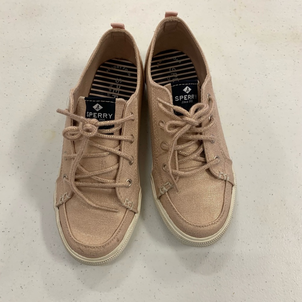 Rose Gold Sperry Shoes